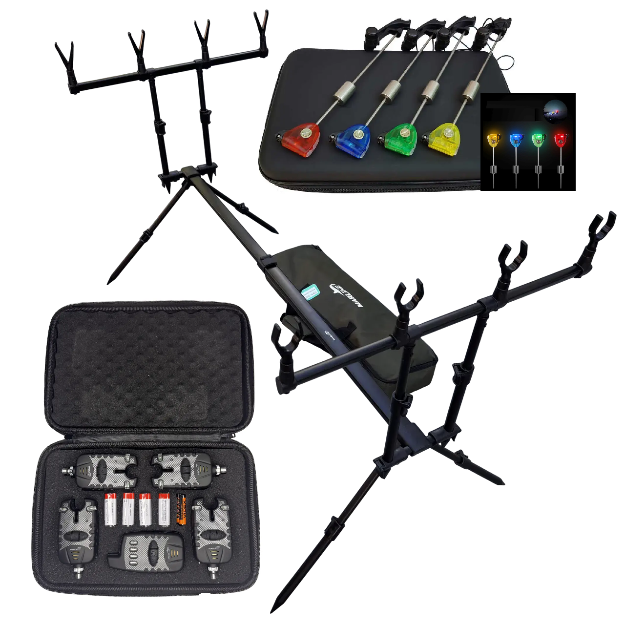 Комплект Vantage Carp RP 119 РОД ПОД Сигналізатори 4+1шт + Свінгера Feima 4шт + чохол