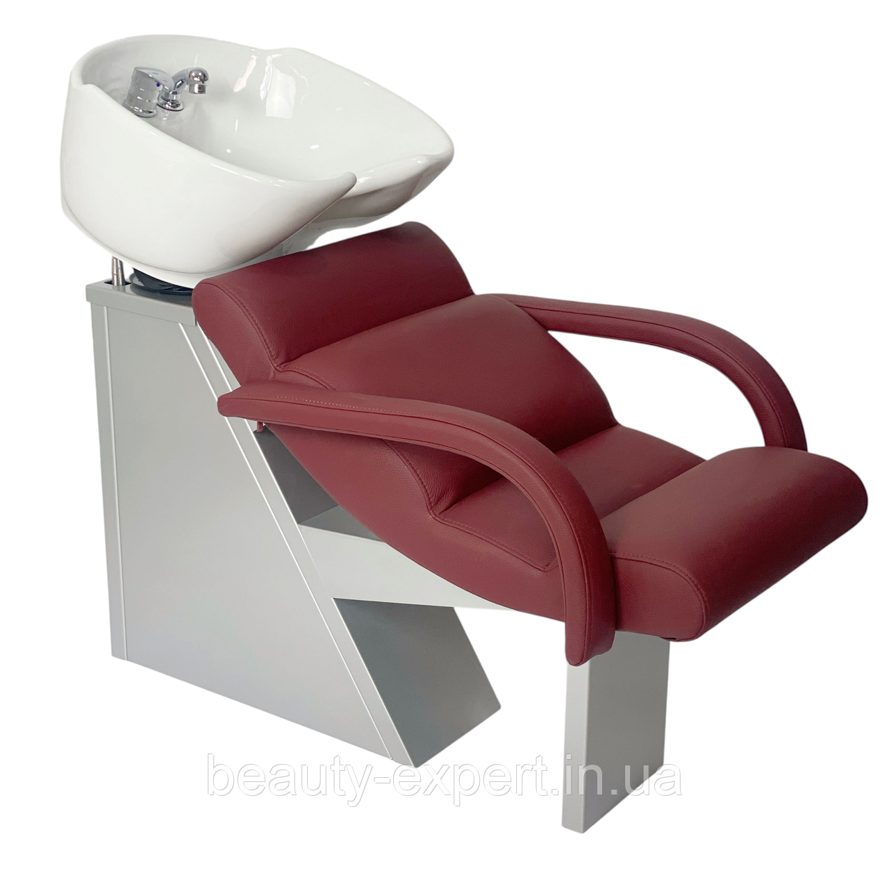 Сучасна професійна мийка Shelley One з сріблястою основою для перукарської зони VM2020/1 Silver, фото 1