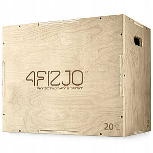 Пліометричний бокс 4FIZJO 3 в 1 60 x 50 x 40 см дерев'яний 4FJ0404 Poland