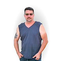 Майка адаптивна V-виріз трикотаж сіра