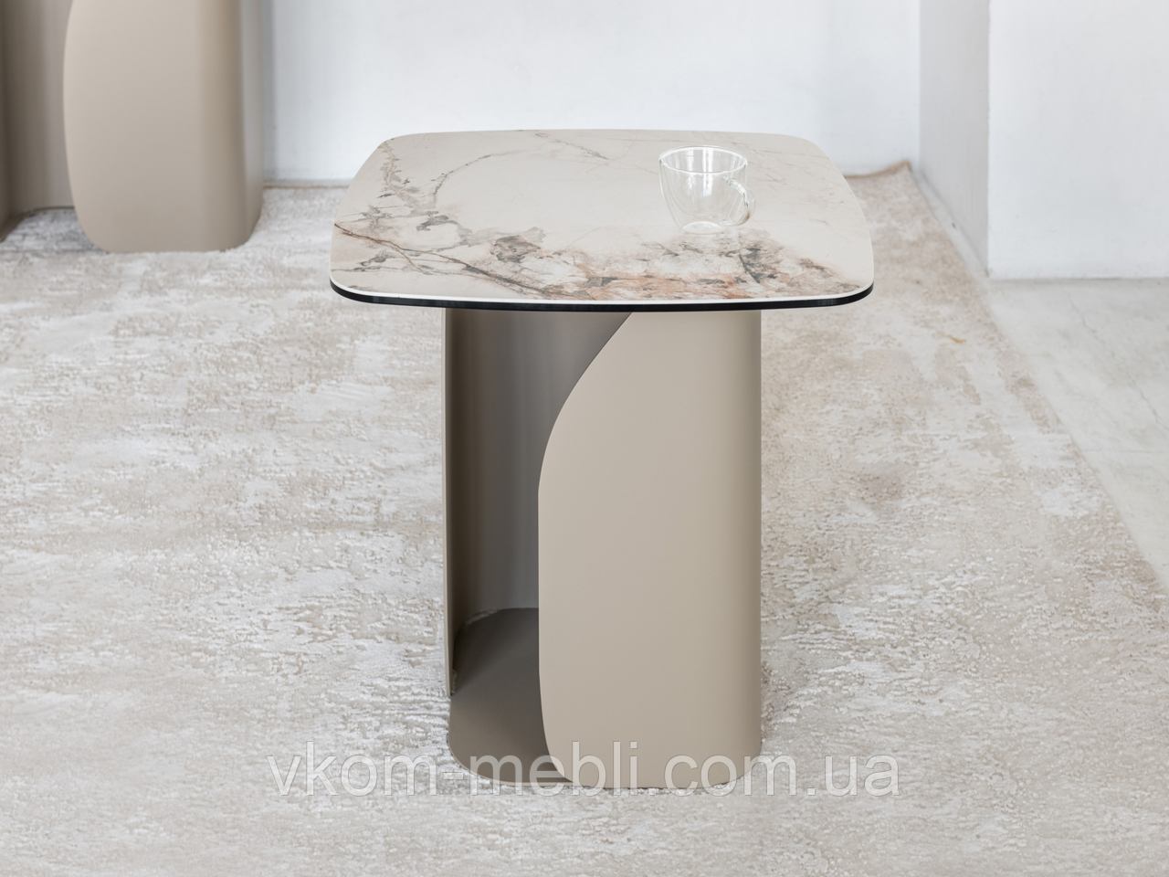 Кавовий стіл "Крістіано" аврора голд + бежевий, фото 1