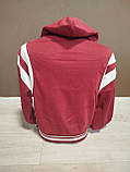 Дитяча демісезонна кофта ветровка олімпійка для дівчинки Коледж на 6-16 років тринитка бордо вишня, фото 2