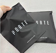 Матовий чорний SLIDER пакет 20x20 см з логотипом Пакет слайдер поліетиленовий в чорному кольорі, фото 3