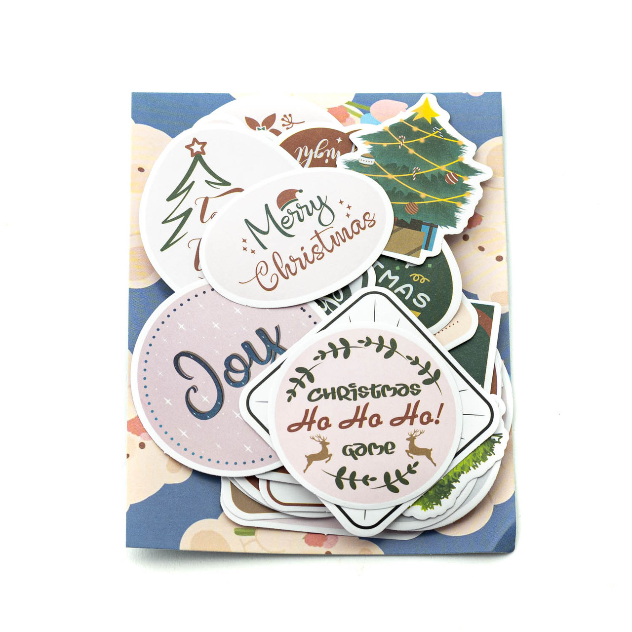 Висічки Наклейки Merry Christmas 50шт NKL166, фото 1