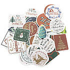 Висічки Наклейки Merry Christmas 50шт NKL166, фото 2