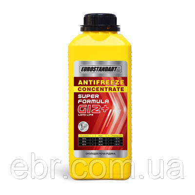 Антифриз концентрат Eurostandart SUPER FORMULA G12+ червоний -38 об'єм 1л, фото 1