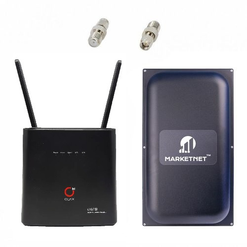 Комплект "4G LTE Wi-Fi роутер Olax AX9 Pro (АКБ 4000 mAh) + Панельна 4G антена MARKETNET Maxi MIMO 22 дБ"