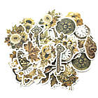 Висічки Наклейки Квіти та метелики 50шт NKL169, фото 2