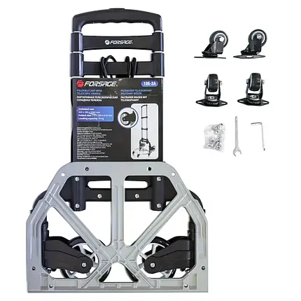 Візок ручний складаний г/п 70кг FORSAGE F-106-3A, фото 2