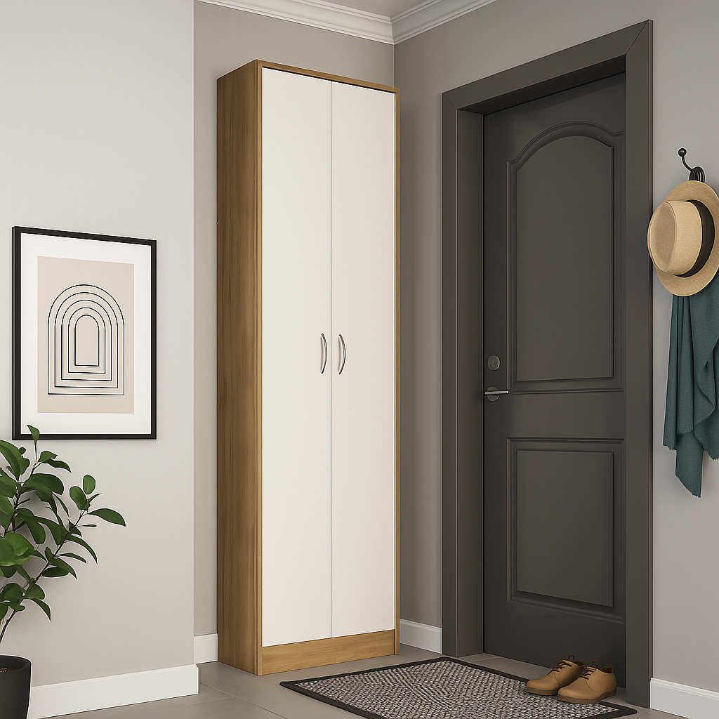 Маленька розпашна вузька шафа для верхнього одягу в передпокій коридор 55 см Оріон Мебель Сервіс