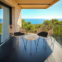 Комплект меблів два крісла і столик на балкон або лоджію Molfetta 2+1