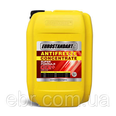 Антифриз концентрат Eurostandart SUPER FORMULA G12+ червоний -38 об'єм 10л, фото 1