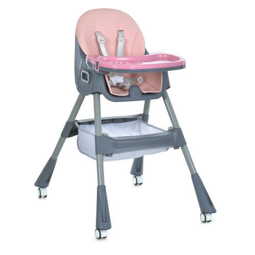 Стільчик для годування BAMBI M 5722 Pink  на колесах.