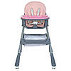 Стільчик для годування BAMBI M 5722 Pink на колесах., фото 6