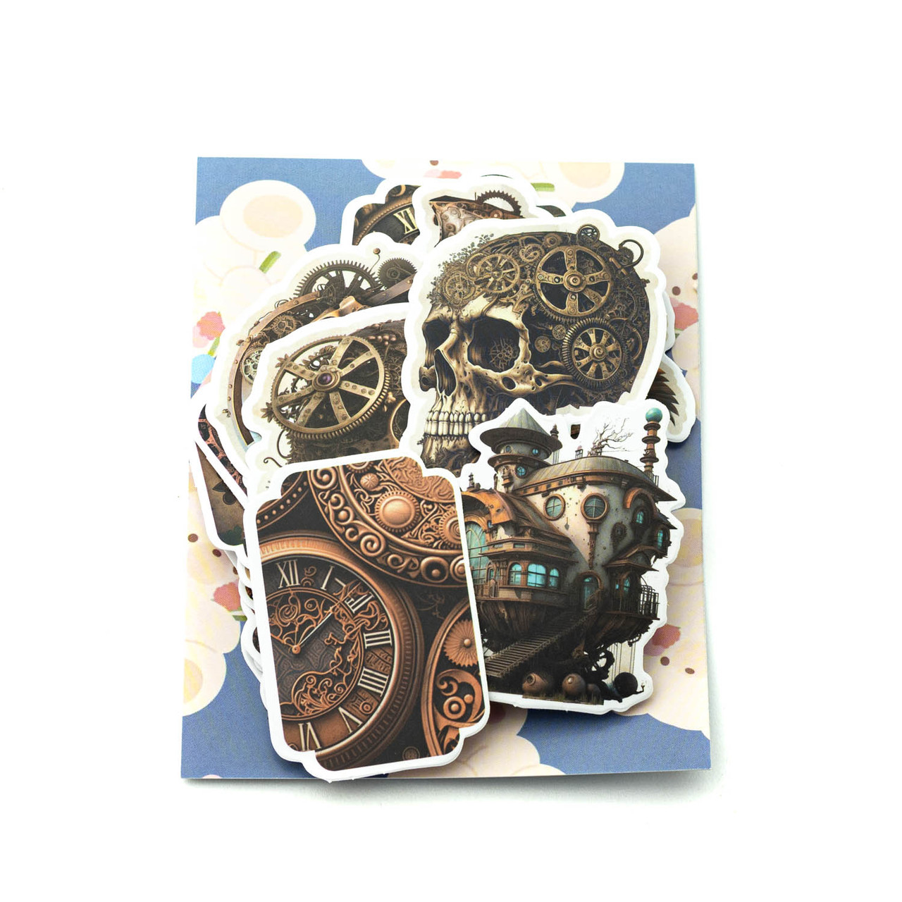 Висічки Наклейки Стімпанк череп 50шт NKL173, фото 1