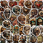 Висічки Наклейки Стімпанк череп 50шт NKL173, фото 3