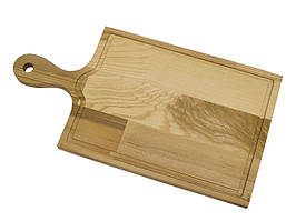 Дошка обробна зі стічним жолобком і ручкою Кедр 420*220*18 мм