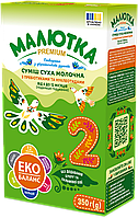 Суміш з пребіотиками та нуклеотидами  «Малютка Premium 2» 6-12 місяців (подальше годування), 350г