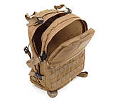Штурмовий тактичний вологостійкий універсальний кемпінговий рюкзак Brandit 35 л. Койот, фото 4