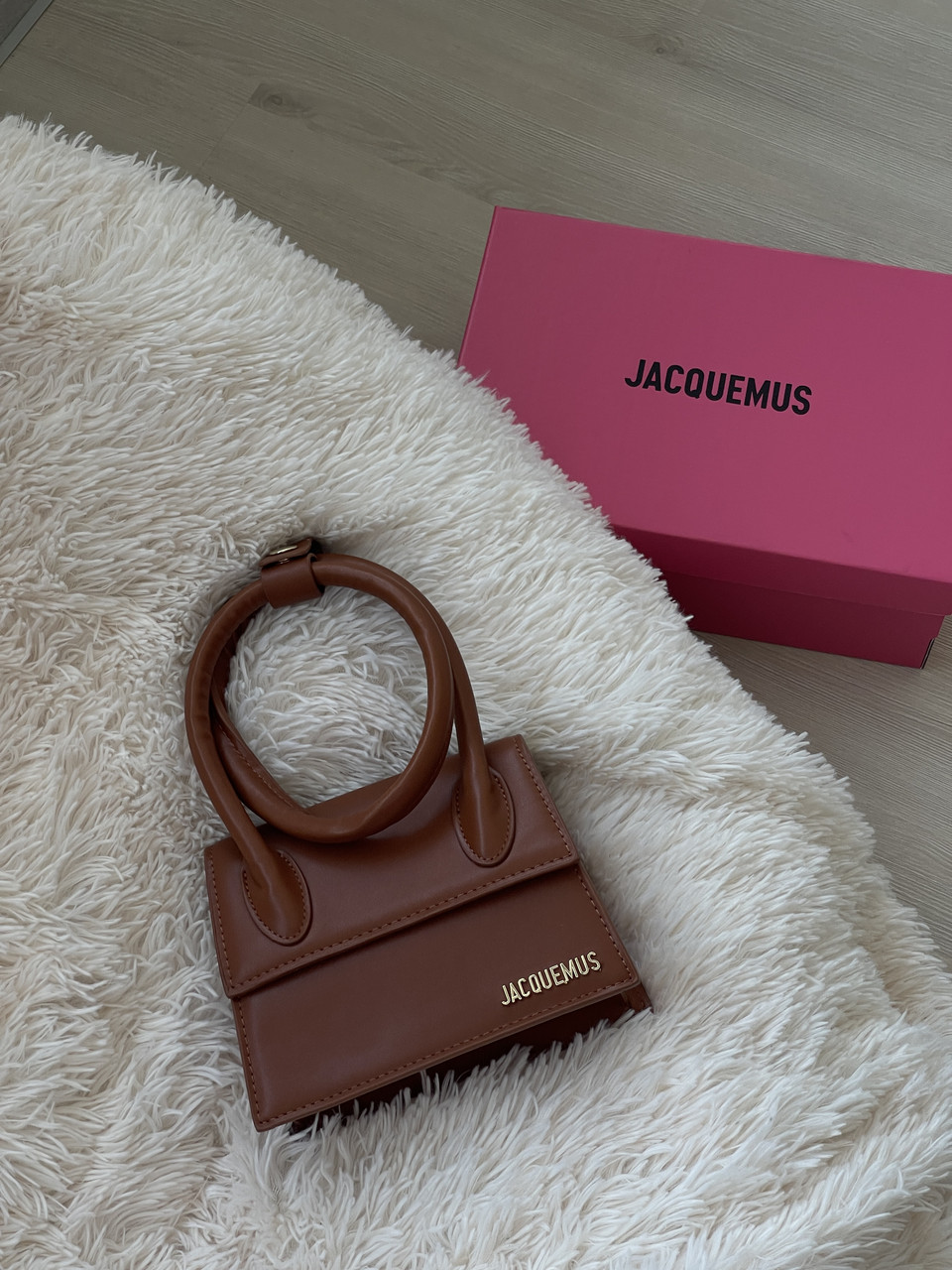Сумка жіноча Jacquemus Le Chiquito Noeud коричневий клатч Жакмюс Premium, фото 1