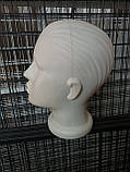 Манекен жіночої голови білого кольору, фото 2
