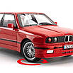 Моделька машини BMW M3 оснащена оснащена рухомими колесами і бічними дзеркалами 1:24, фото 7