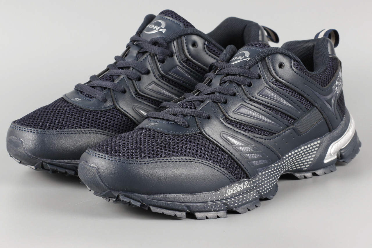 Кросівки чоловічі сині Bona 740W сітка літні Бона Розміри 41 43 44