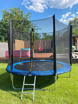 Батут SkyJump 252 см сітка+сходи, 8 футів Посилений