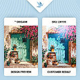 Картина за номерами Origami Двері в оточенні квітів LW 199 40*50 см, фото 3