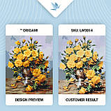 Картина за номерами Жовті троянди в вазі 40*50 см Орігамі LW 3014, фото 3