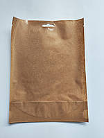 Дой-пак 180х240 Двосторонній КРАФТ (500г)+ Прозора сторона євроотвір