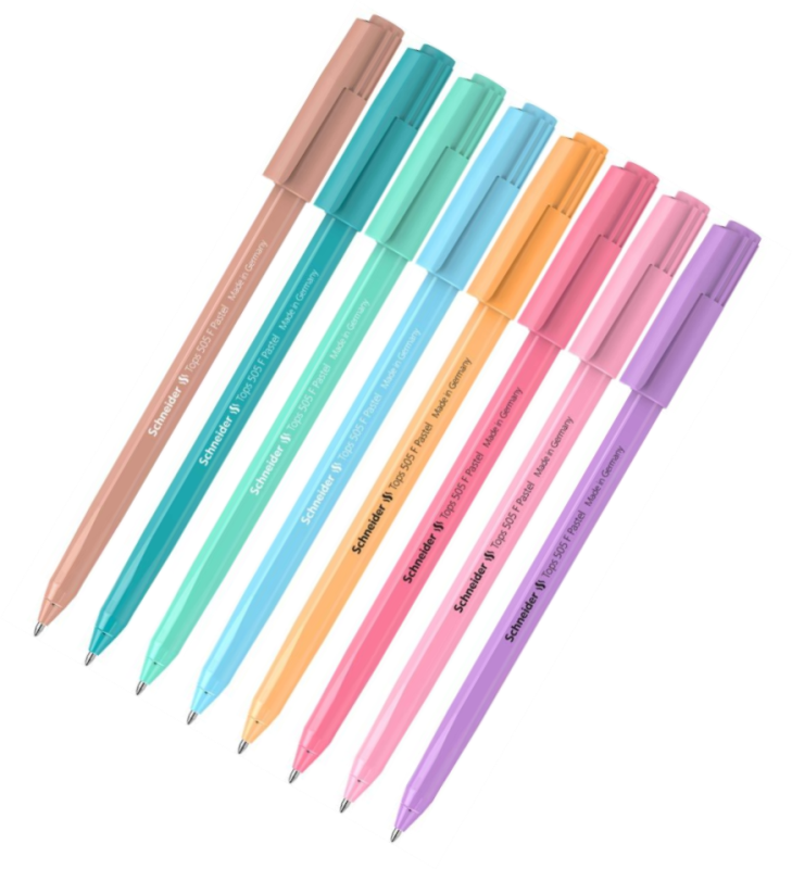 Ручка кулькова, синя, 0.5 мм, SCHNEIDER TOPS "PASTEL", фото 1