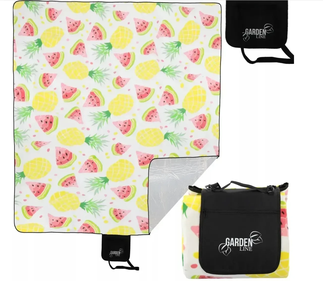 Велика сумка-килимок для пікніка складний коврик плед пляжний 300x200 см, фото 1