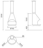 Камін дров'яний підвісний центральний Traforart Hera Central, фото 4