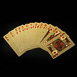 Водостійкі пластикові міні гральні карти "Golden Exclusive" 54 шт, фото 3
