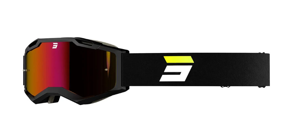 Маска кросова SHOT RACING IRIS JET BLACK YELLOW