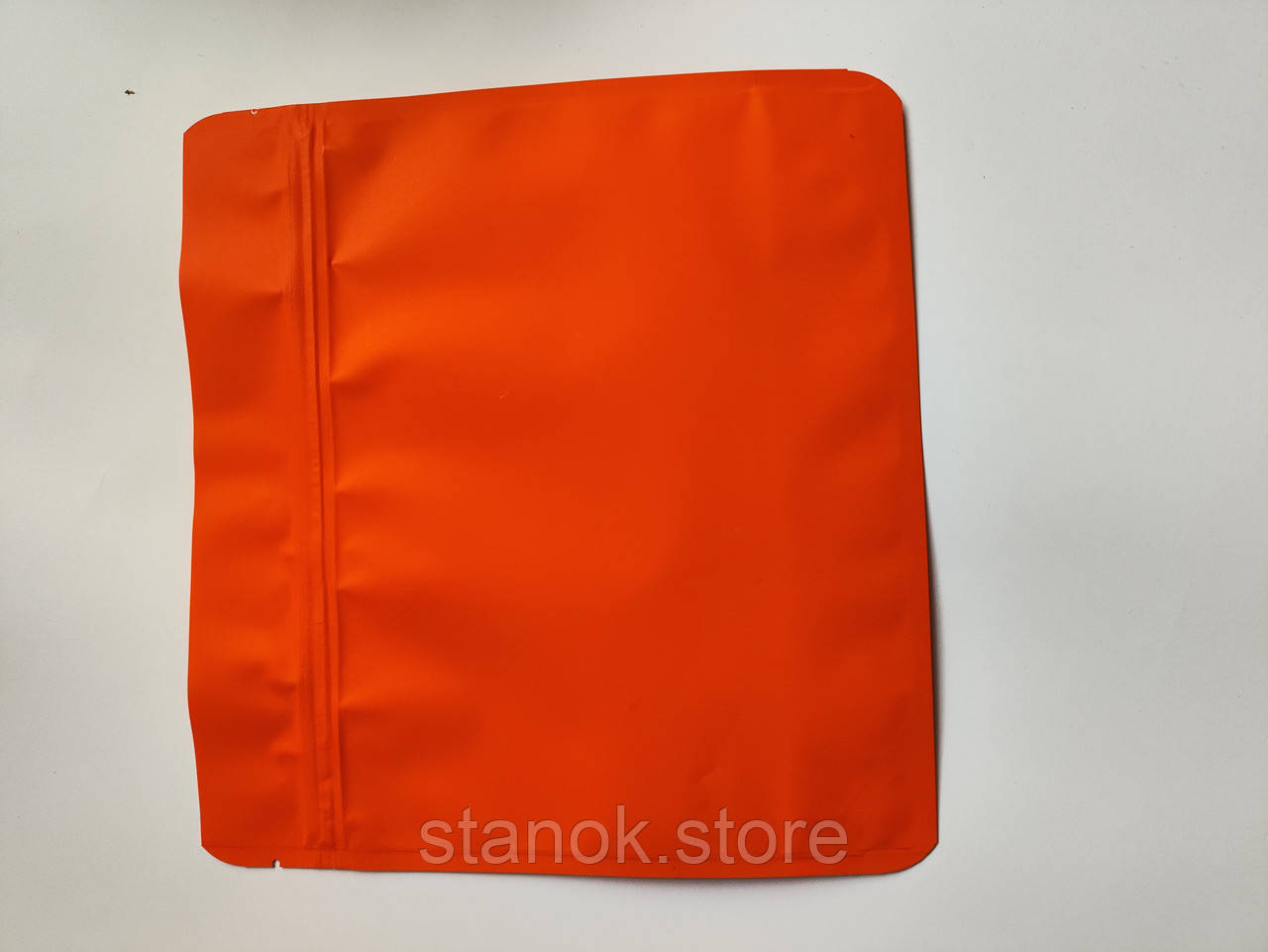 Дой-пак 200х190 ПОМАРАНЧЕВИЙ soft touch (250г) + zip-замок дно, фото 1