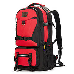 Рюкзак туристичний на 38 літрів міський нейлон Royal Mountain 7913 чорний із червоним 32х60х22 см