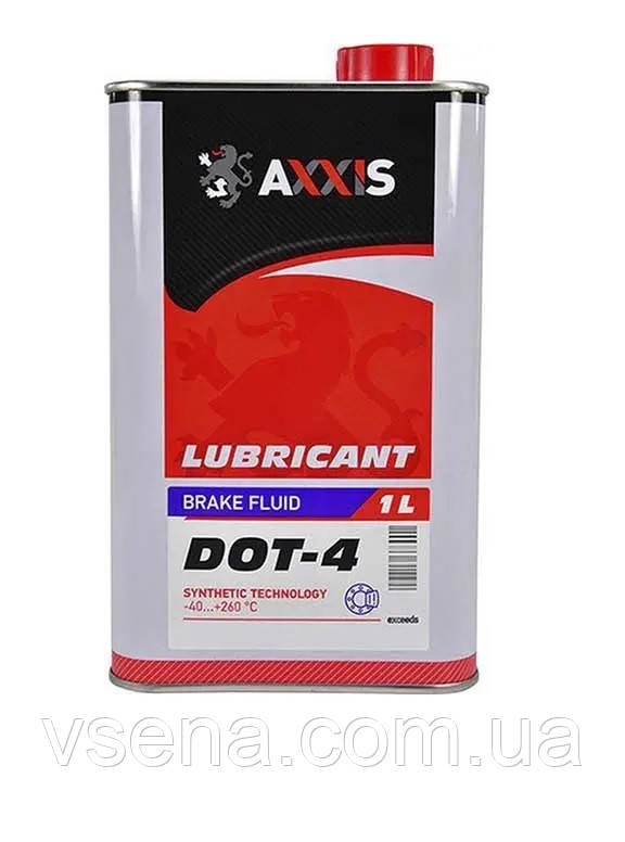Рідина гальмівна AXXIS DOT4 (каністра 1л.) (AX-26461)