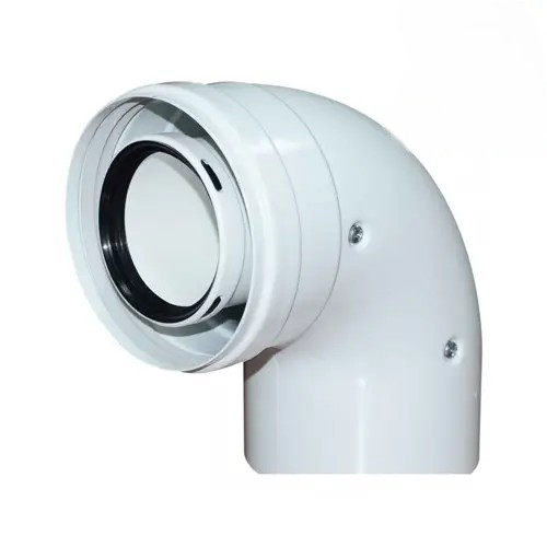 Коліно для коаксіального димоходу конденсаційного котла 90°, 60/100 мм, фото 1