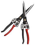 Садові довгі ножиці для обрізання кущів із пружиною, фото 10