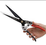 Садові довгі ножиці для обрізання кущів із пружиною, фото 8