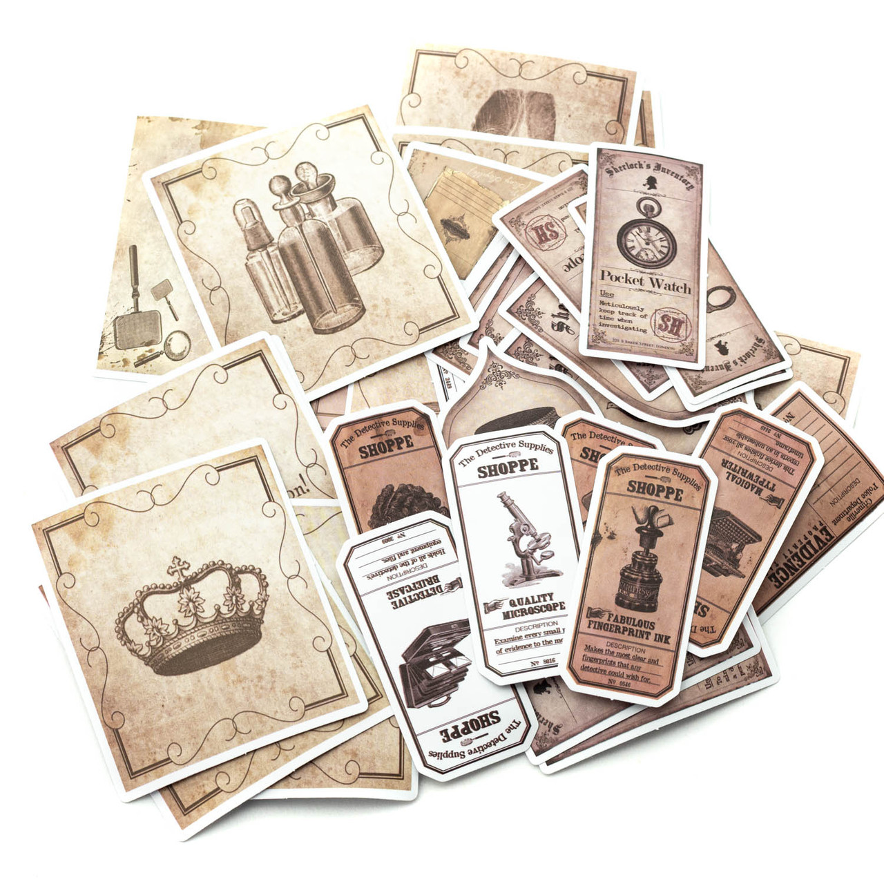 Висічки Наклейки Карточки 44шт NKL177, фото 1