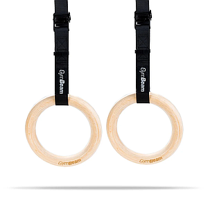Гімнастичні кільця дерев'яні регульовані GymBeam (8586022212369)