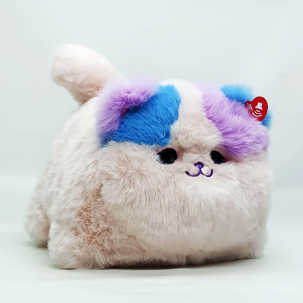 Інтерактивна іграшка Кіт Fluff Pets 28 см — повторює голос, з синьо-фіолетовими вушками, арт. YG0246/1, фото 1