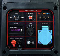 Інверторний бензиновий генератор SAKUMA SG2200iS потужністю 1,8/2,0 кВт та ручним запуском, фото 6