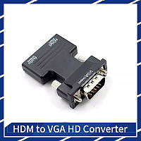 Перехідник HDMI to VGA Converter HD + кабель Audio Cable 3,5 mm