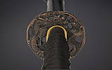 Самурайський меч Катана DRAGON DAMASK KATANA на підставці в подарунковому кейсі, фото 3