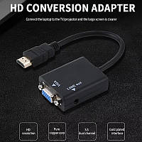 Перехідник HDMI to VGA 1080P HD + шнур AUX Audio Cable 3,5mm