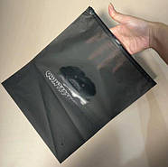 Матовий чорний SLIDER пакет 25x30 см Пакети із замком бігунком у чорному кольорі Брендування продукції, фото 8